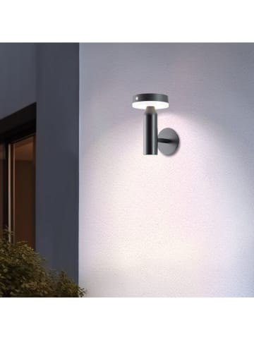 Brilliant Solarna lampa ścienna LED "Magua" w kolorze czarnym - 13,3 x 20,8 x 18,9 cm