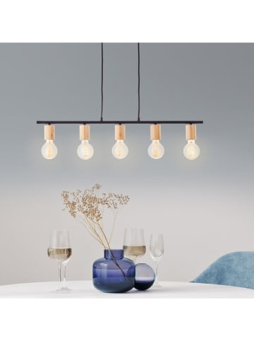 Brilliant Lampa wisząca "Kerry" w kolorze beżowo-czarnym - 80 x 113 x 5 cm