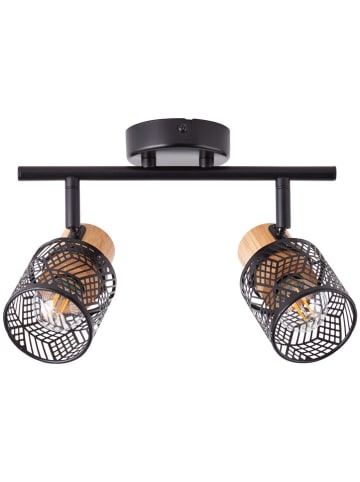 Brilliant Plafonnière "Santy" zwart/lichtbruin - (B)38 x (H)7,7 x (D)19,5 cm
