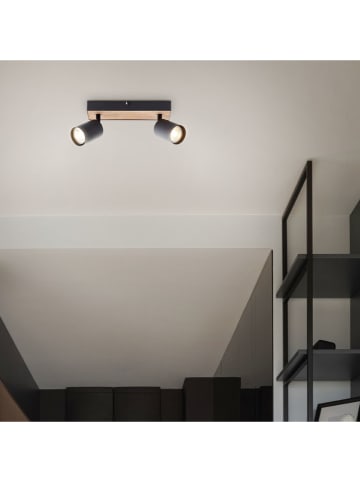 Brilliant LED-Deckenleuchte "Jello" in Schwarz/ Natur