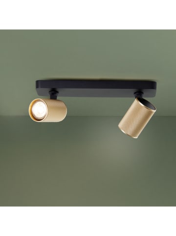 Brilliant Lampa sufitowa LED "Marty" w kolorze złoto-czarnym - KEE G (A do G)
