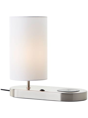 Brilliant Lampa stołowa "Clarie" w kolorze srebrno-białym - 12 x 25,5 x 26 cm