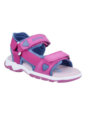 Richter Shoes Sandały w kolorze różowo-niebieskim