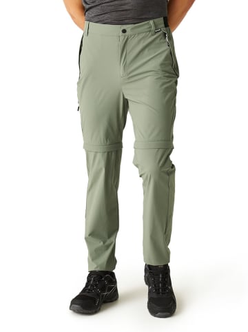 Regatta Spodnie funkcyjne Zipp-Off "Travel Light" w kolorze zielonym
