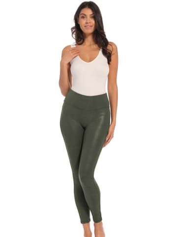 Magic Bodyfashion Kunstlederleggings "Leather Look Leggings" in Grün