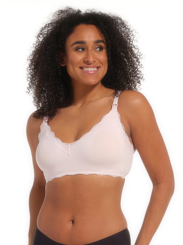 Magic Bodyfashion Biustonosz "Mama Lace Bralette" w kolorze jasnoróżowym do karmienia