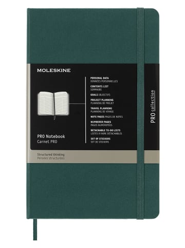 Moleskine Projektplanner ''Pro'' in Grün - (B)19 x (H)25 cm