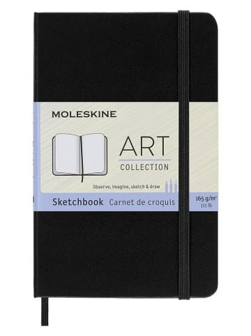 Moleskine Blanko Skizzenbuch ''Art Sketchbook'' in Schwarz - (B)9 x (H)14 cm