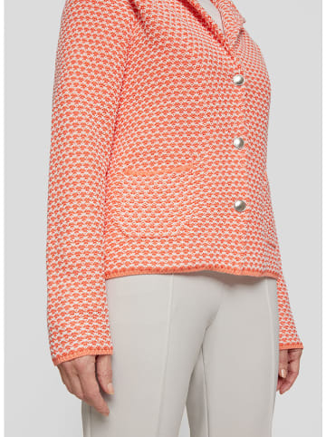 Rabe Cardigan in Orange/ Weiß