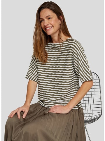Rabe Shirt in Khaki/ Weiß