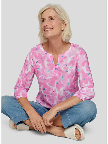 Rabe Bluse in Rosa/ Weiß
