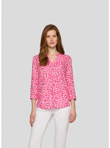 Rabe Bluse in Pink/ Weiß