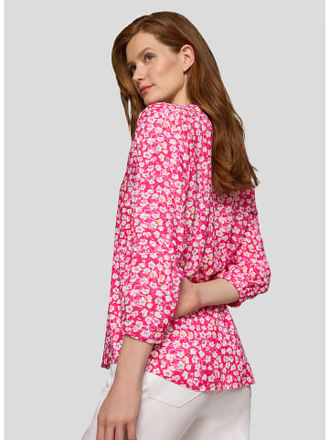 Rabe Bluse in Pink/ Weiß