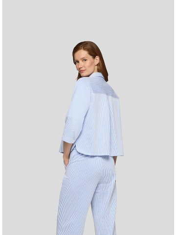 Rabe Bluse in Hellblau/ Weiß