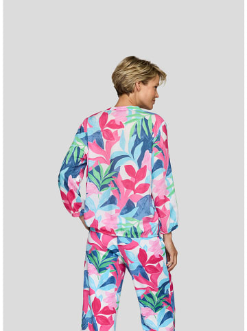 Rabe Bluse in Hellblau/ Pink