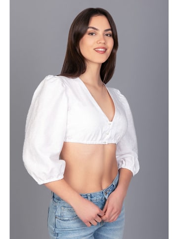 Edelnice Dirndlbluse in Weiß
