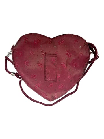 Edelnice Dirndltasche "Stella" in Bordeaux - (B)16 x (H)17 x (T)3 cm
