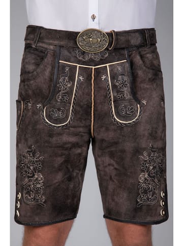 Edelnice Lederhose "Matze" in Dunkelbraun
