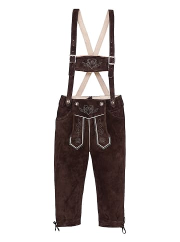 Edelnice Lederhose in Dunkelbraun