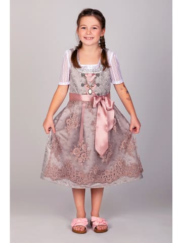 Edelnice Dirndl "Aurelie" in Rosa/ Grau