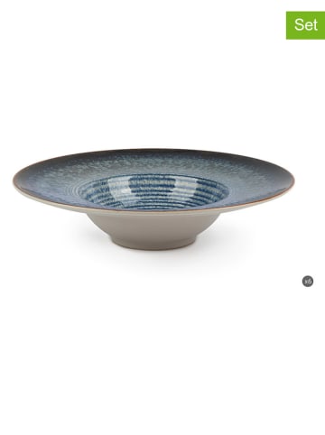 Trendy Kitchen by EXCÉLSA 6er-Set: Pastateller "Poseidone" in Blau - Ø 28 cm