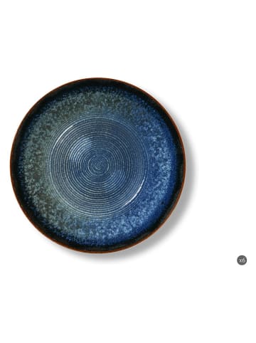 Trendy Kitchen by EXCÉLSA Talerze (6 szt.) "Poseidone" w kolorze niebieskim do makaronu - Ø 28 cm