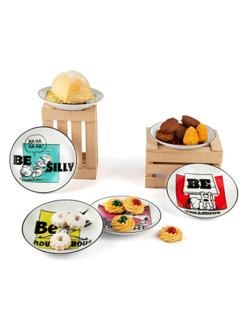 Trendy Kitchen by EXCÉLSA 6-delige set: voorgerechtborden "Peanuts Be" meerkleurig - Ø 15 cm