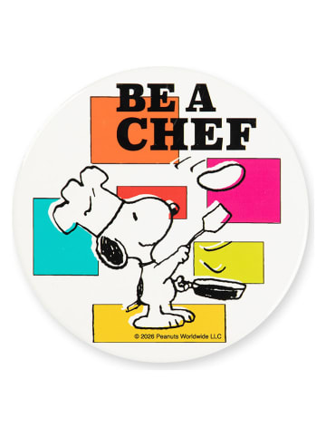 Trendy Kitchen by EXCÉLSA Podkładka "Peanuts Be" w kolorze biało-brązowym - Ø 16 cm