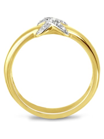 DIA DIAMONDS Pozłacany pierścionek z diamentami