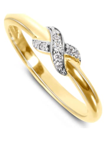 DIA DIAMONDS Vergulde ring met diamanten