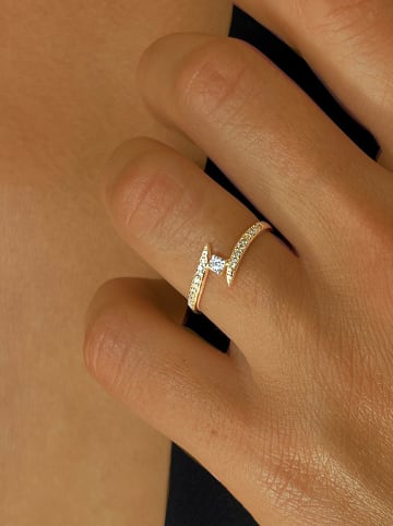 DIA DIAMONDS Vergulde ring met diamanten