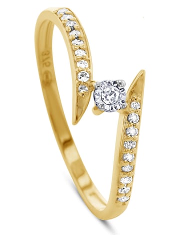 DIA DIAMONDS Vergulde ring met diamanten