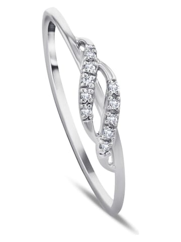 DIA DIAMONDS Srebrny pierścionek z diamentami