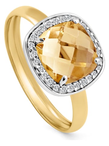 DIA DIAMONDS Vergold. Ring mit Diamanten und Edelsteinen