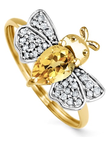 DIA DIAMONDS Vergulde ring met diamanten