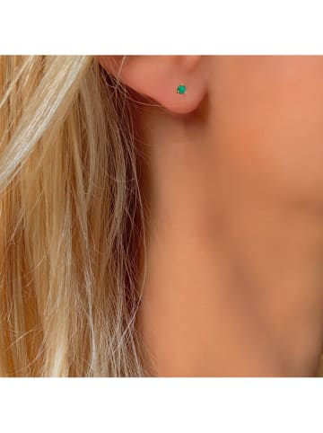 DIA DIAMONDS Vergulde oorstekers met edelstenen