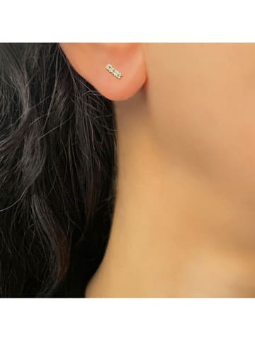 DIA DIAMONDS Vergulde oorstekers met diamanten