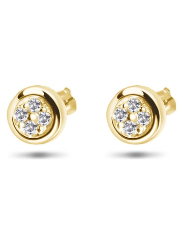 DIA DIAMONDS Vergulde oorstekers met diamanten