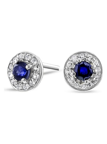 DIA DIAMONDS Zilveren oorstekers met diamanten en edelstenen