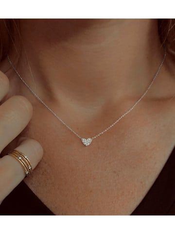 DIA DIAMONDS Zilveren ketting met hanger - (L)40 cm