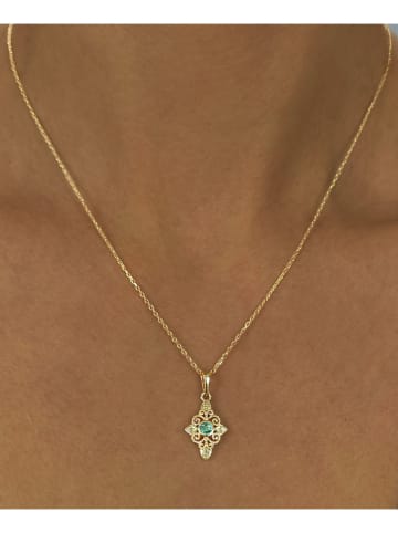 DIA DIAMONDS Vergold. Halskette mit Anhänger - (L)40 cm