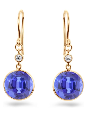 DIA DIAMONDS Vergulde oorhangers met edelstenen