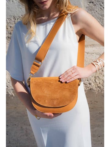 maison héritage PARIS Leder-Umhängetasche "Zest" in Camel - (B)24 x (H)19 x (T)9 cm