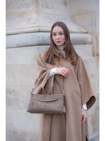 maison héritage PARIS Leren handtas "Siena" taupe - (B)34 x (H)22 x (D)12 cm