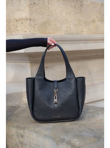 maison héritage PARIS Skórzany shopper bag "Artic" w kolorze czarnym - 41 x 28 x 11 cm