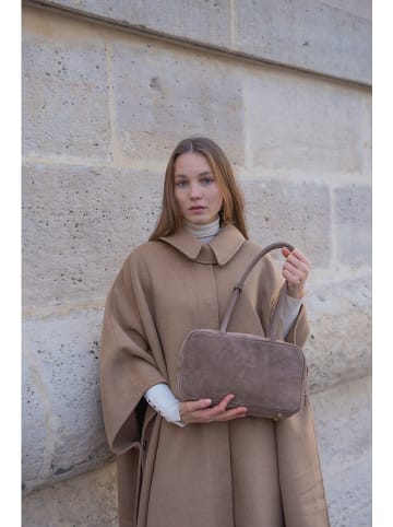 maison héritage PARIS Leder-Schultertasche "Kold" in Taupe - (B)29 x (H)17 x (T)8 cm