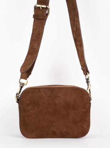 maison héritage PARIS Leder-Umhängetasche "Saga" in Braun - (B)21 x (H)15 x (T)6 cm