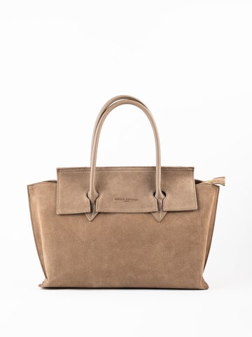 maison héritage PARIS Leren handtas "Pretti" taupe - (B)34 x (H)21 x (D)13 cm