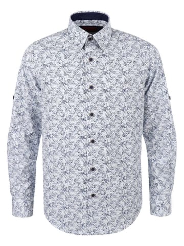 G.O.L.® FINEST COLLECTION Hemd - Slim fit - in Weiß/ Blau