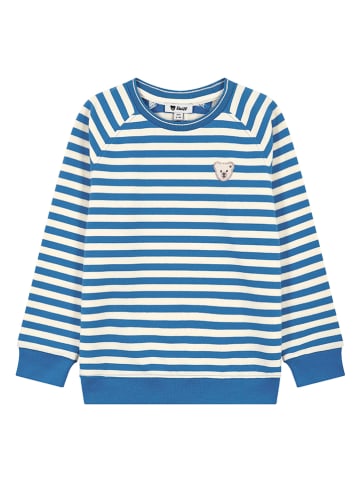 Steiff Bluza w kolorze niebiesko-białym